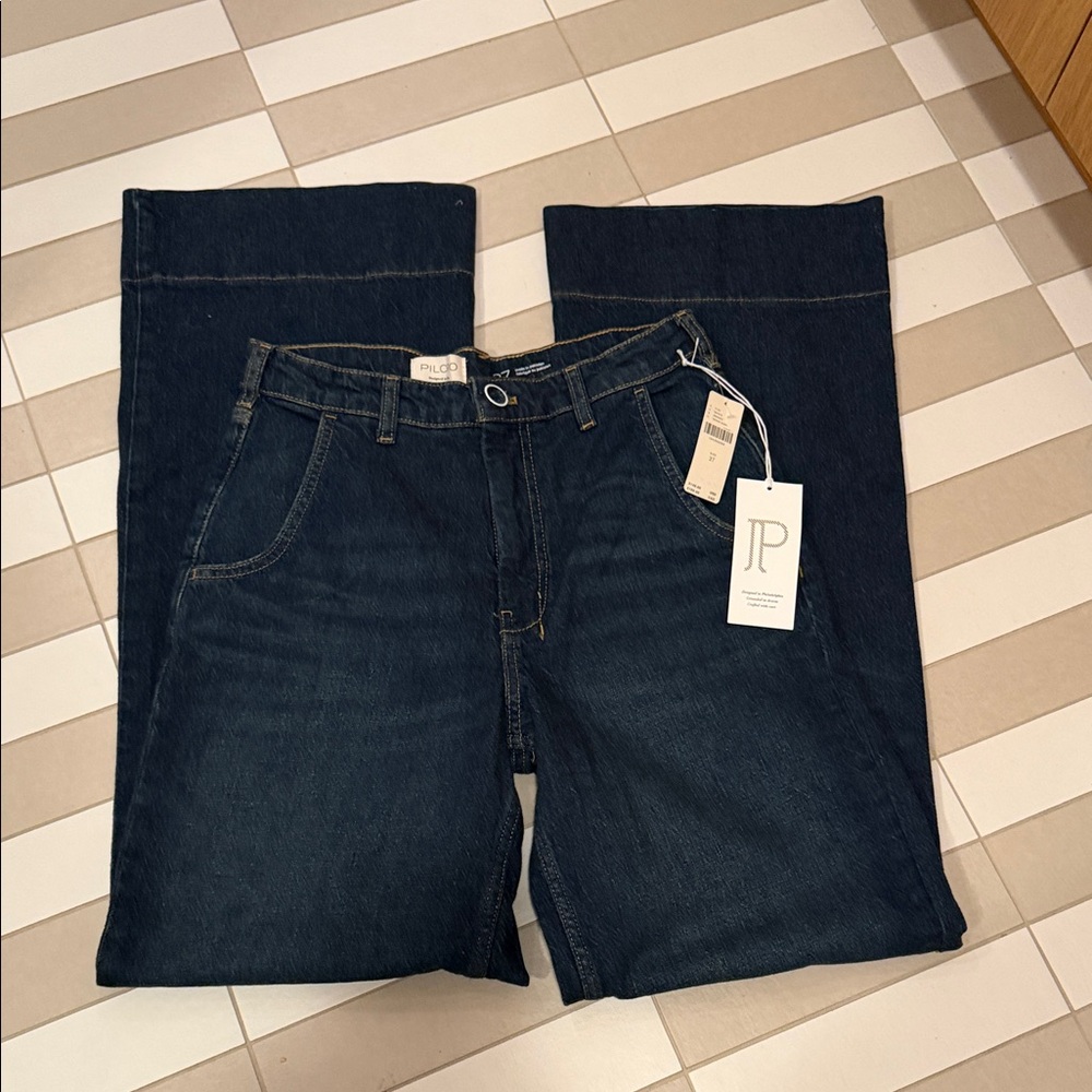Anthropologie Pilcro Gilligan high rise Dark Blue Women Jeans size 27 NWT - Picture 5 of 7